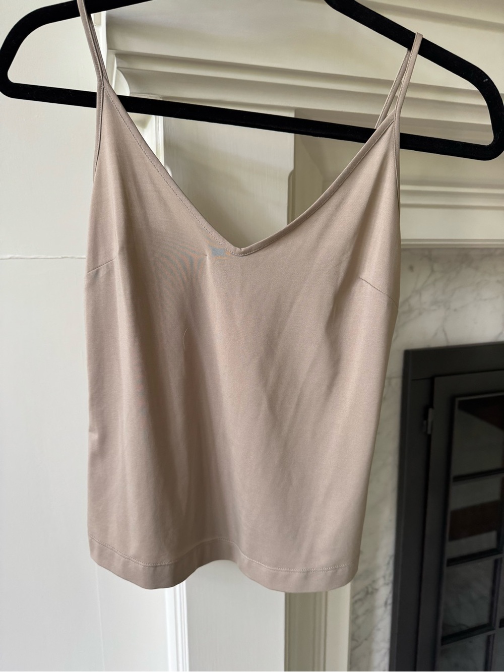 BCBGMaxAzria Nude Beige Silk-Feel Cami